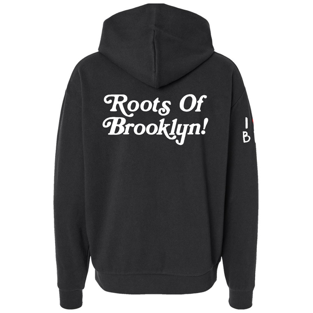 Brooklyn Library-Unisex Hoodie(Black with White)