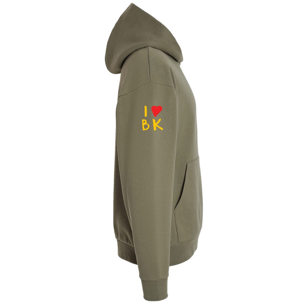 Brooklyn Library-Unisex Hoodie (Military green with yellow)