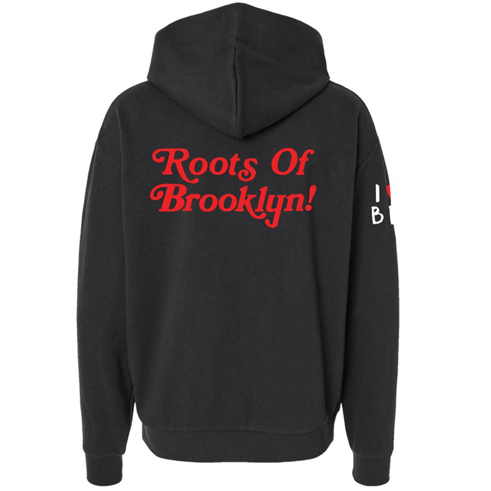 Brooklyn Library-Unisex Hoodie(Black With Red)