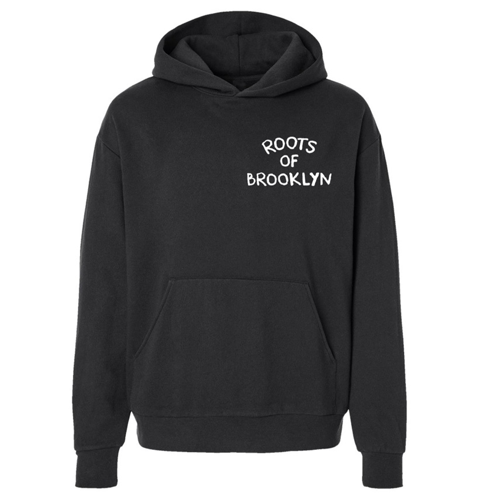 Brooklyn Library-Unisex Hoodie(Black with White)