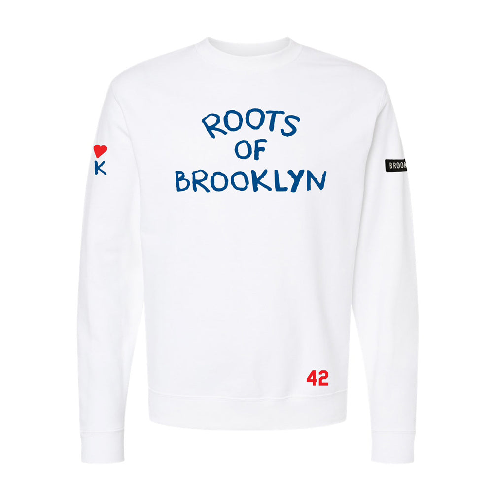 Classic Unisex White Crew Neck sweater “Jackie Robinson #42 Tribute”