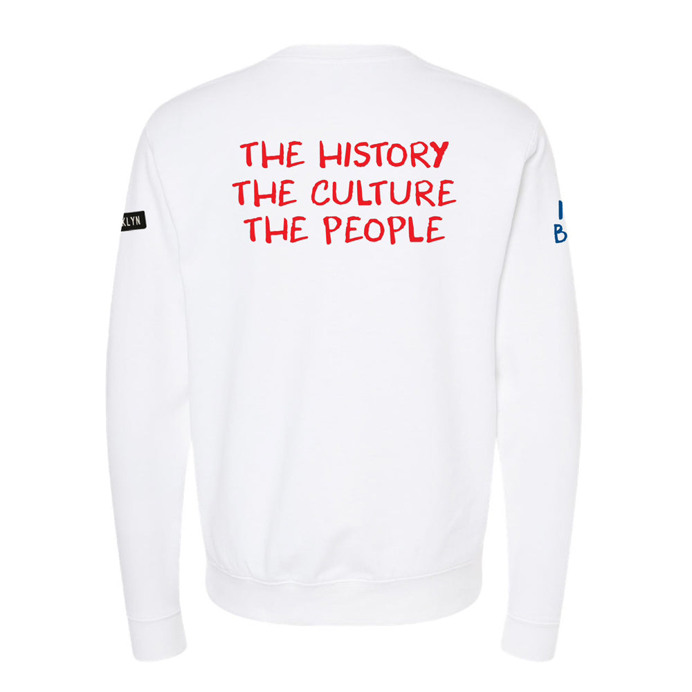 Classic Unisex White Crew Neck sweater “Jackie Robinson #42 Tribute”