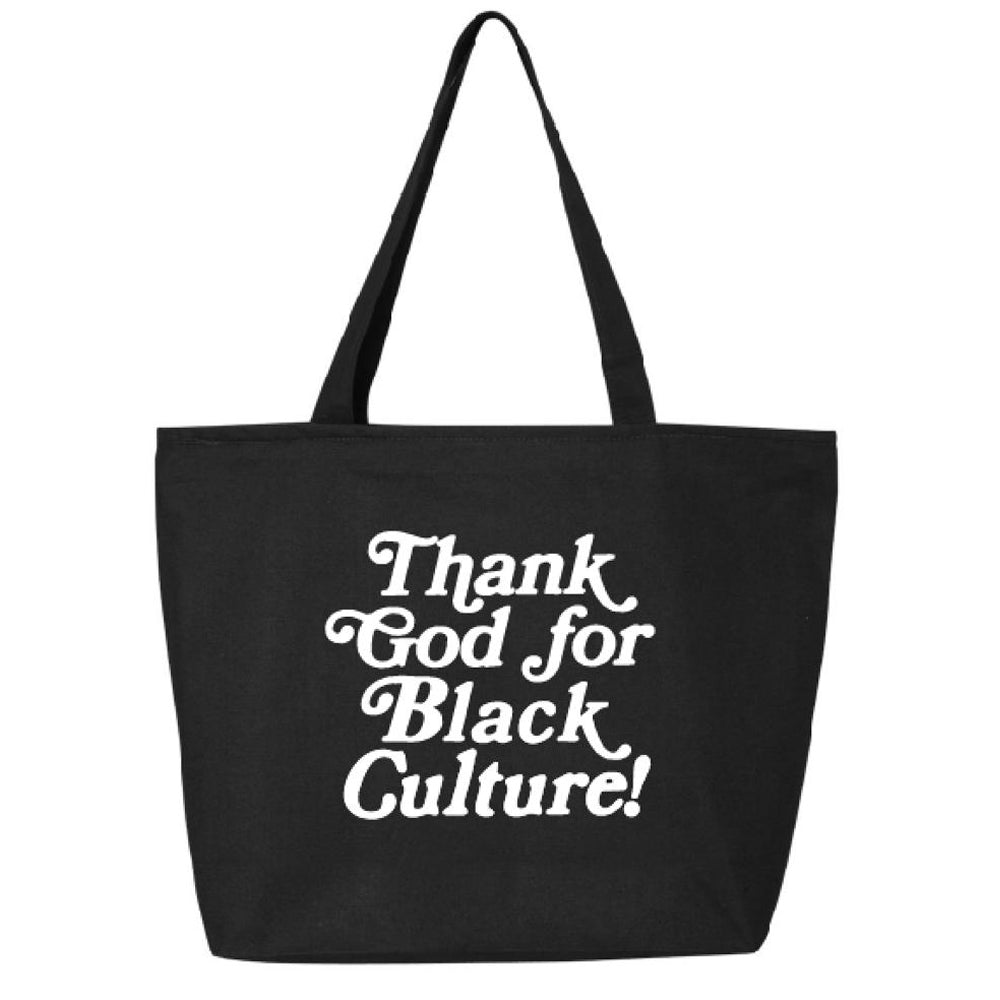 Thank God For Black Culture Tote Bag w/Zipper